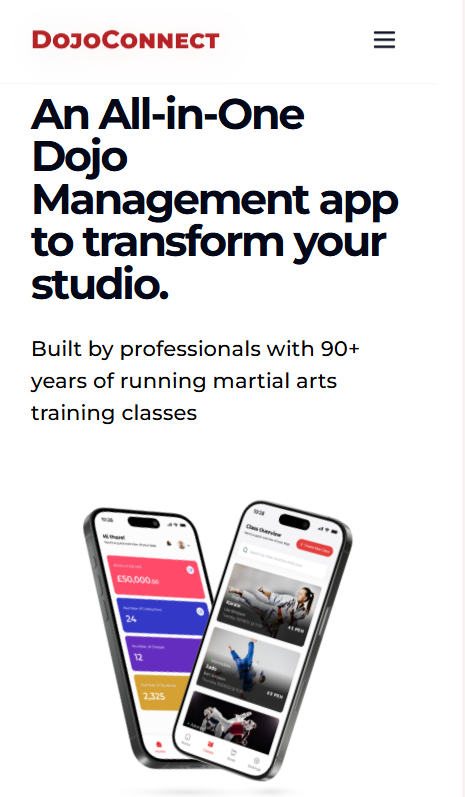 DojoConnect homepage