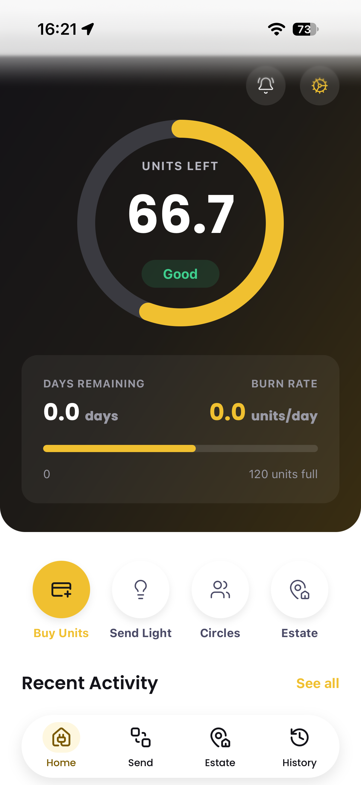 Watt electricity units dashboard